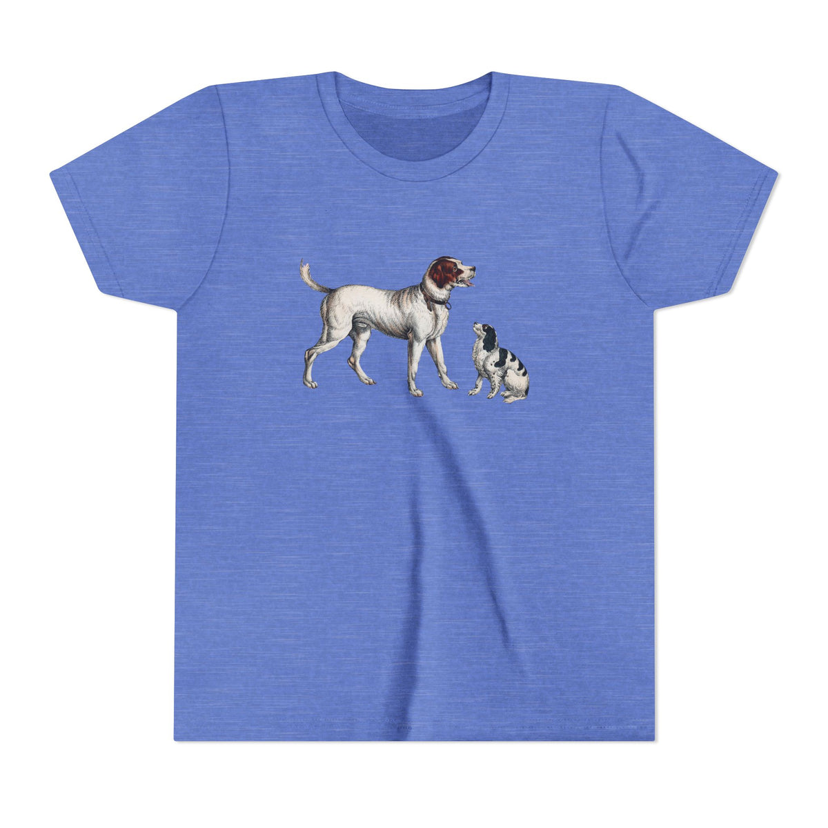 Youth Tee — Vintage Dog Illustration Kids T‑Shirt (Pointer & Puppy)