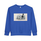 Vintage Dog Illustration Toddler Sweatshirt — Cute Puppy & Doberman Crewneck