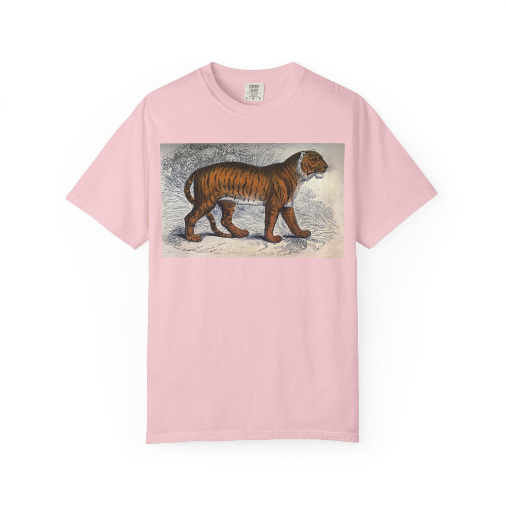 Vintage Tiger Dog Illustration T-Shirt — Retro Animal Art Tee