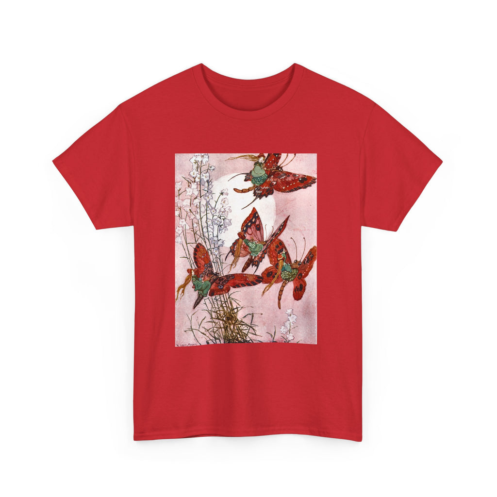 Hummingbird Flight Tee — Vintage Botanical Bird Art Cotton T-Shirt