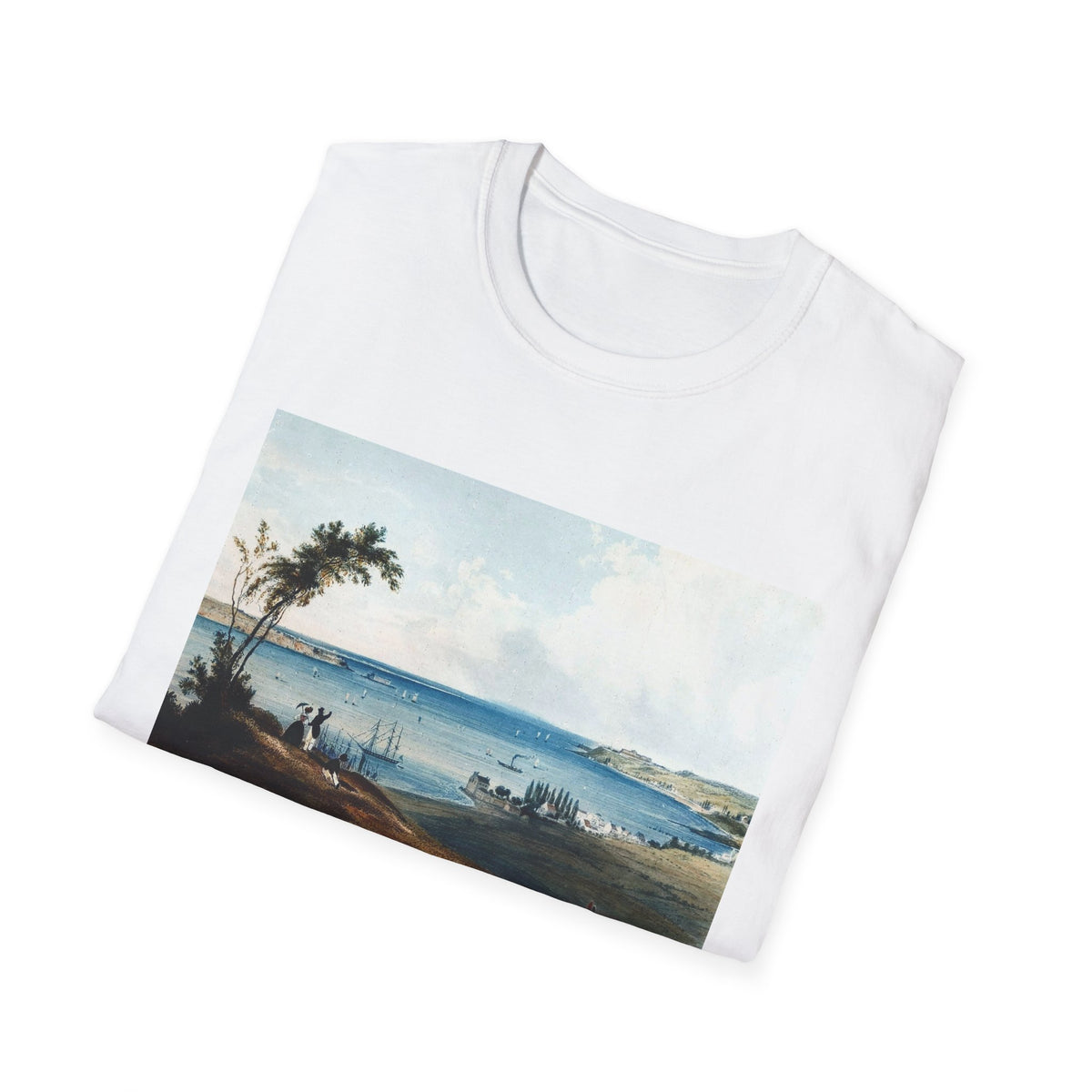 Coastal Landscape Tee — Vintage Beach Scene T-Shirt