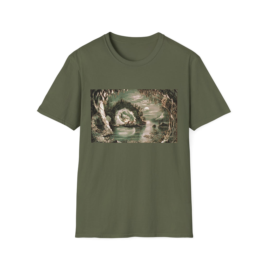 Mystical Forest Spiral T-Shirt — Enchanted Nature Graphic Tee