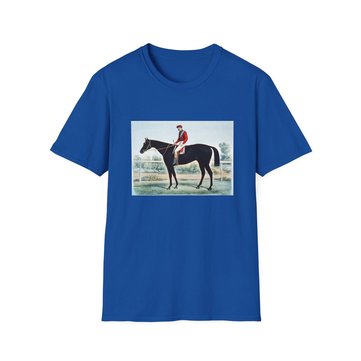 Horse Racing Jockey T-Shirt — Vintage Equestrian Print Tee