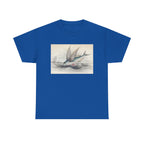 Vintage Flying Fish Tee – Nautical Art Graphic T-Shirt