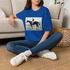 Horse Racing Jockey T-Shirt — Vintage Equestrian Print Tee