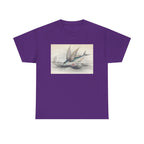 Vintage Flying Fish Tee – Nautical Art Graphic T-Shirt
