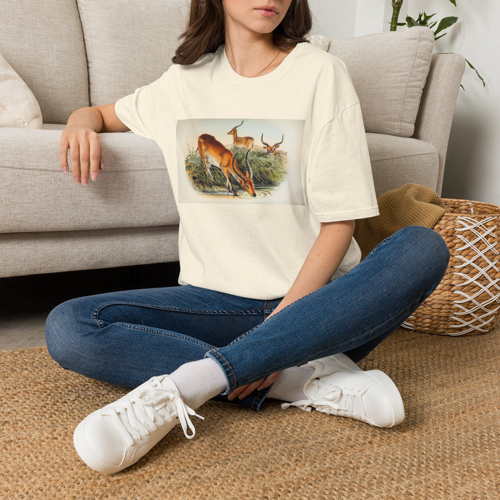 Antelope Herd Vintage Art T‑Shirt — Retro Wildlife Illustration Tee