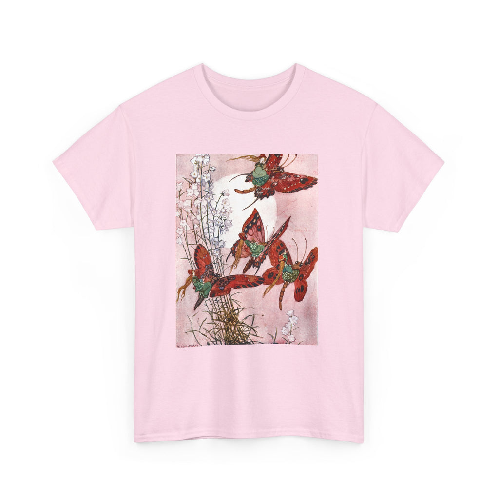 Hummingbird Flight Tee — Vintage Botanical Bird Art Cotton T-Shirt