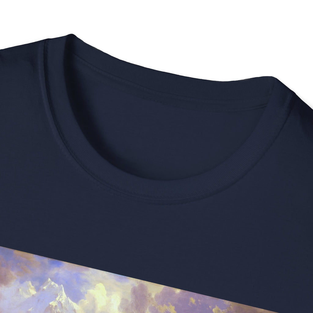Landscape Art T-Shirt — Romantic Sunset Valley Print
