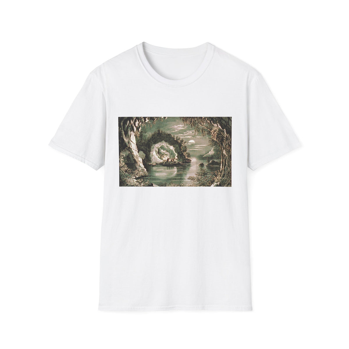 Mystical Forest Spiral T-Shirt — Enchanted Nature Graphic Tee
