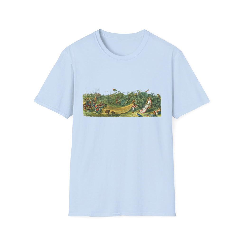 Vintage Botanical Landscape T-Shirt — Retro Garden Illustration Tee
