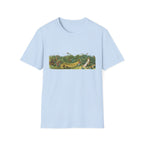 Vintage Botanical Landscape T-Shirt — Retro Garden Illustration Tee