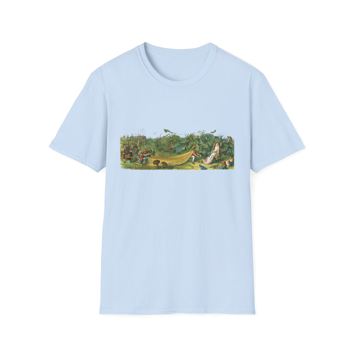 Vintage Botanical Landscape T-Shirt — Retro Garden Illustration Tee