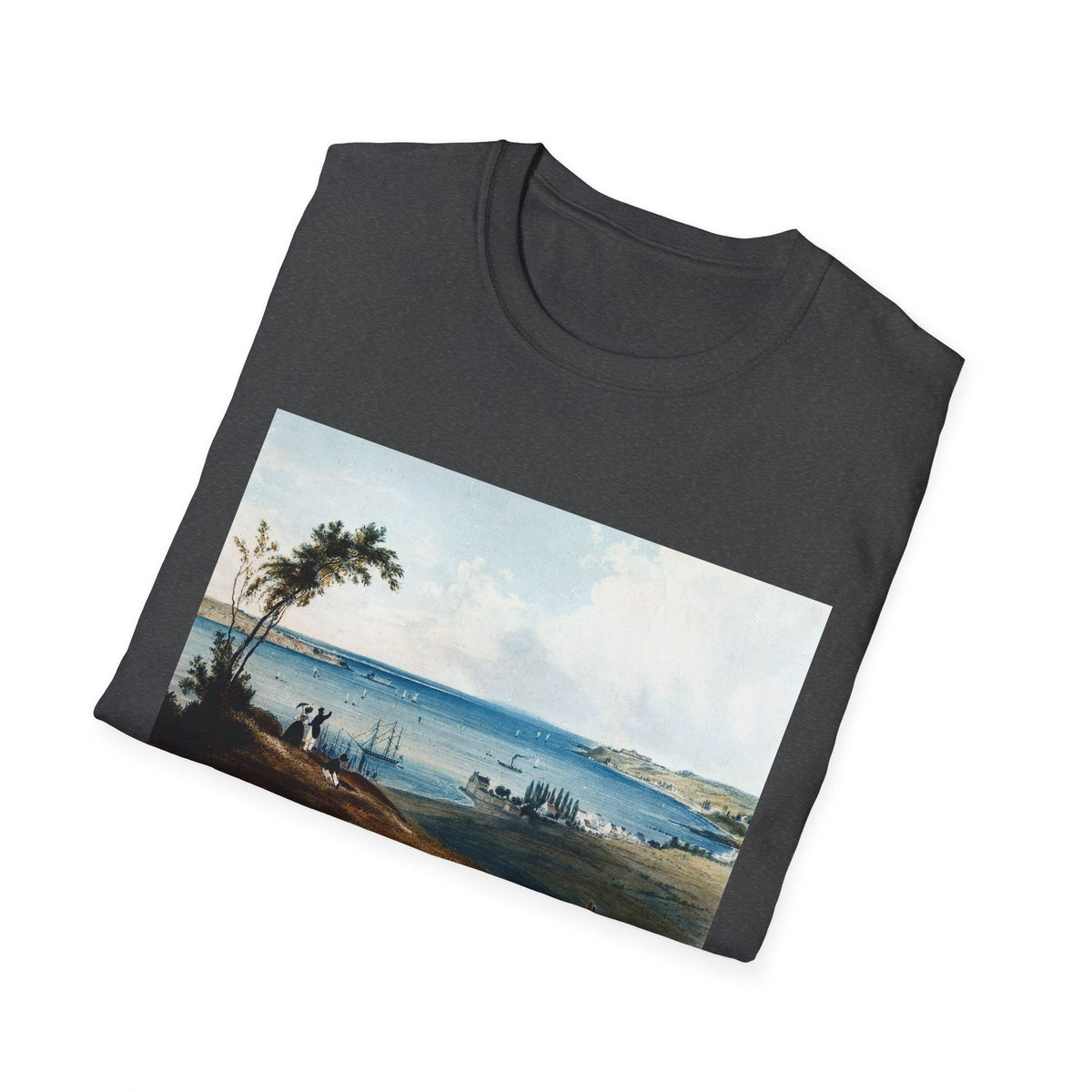 Coastal Landscape Tee — Vintage Beach Scene T-Shirt