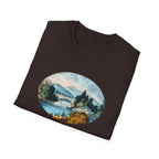 Scenic Mountain Lake T-Shirt — Vintage Nature Landscape Tee