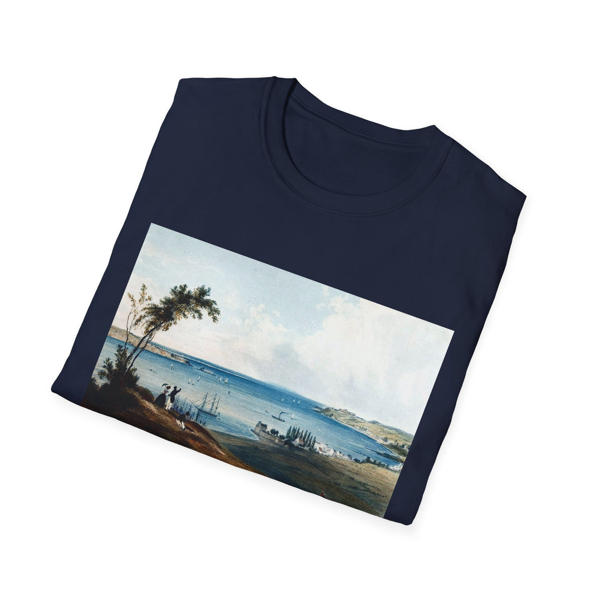 Coastal Landscape Tee — Vintage Beach Scene T-Shirt