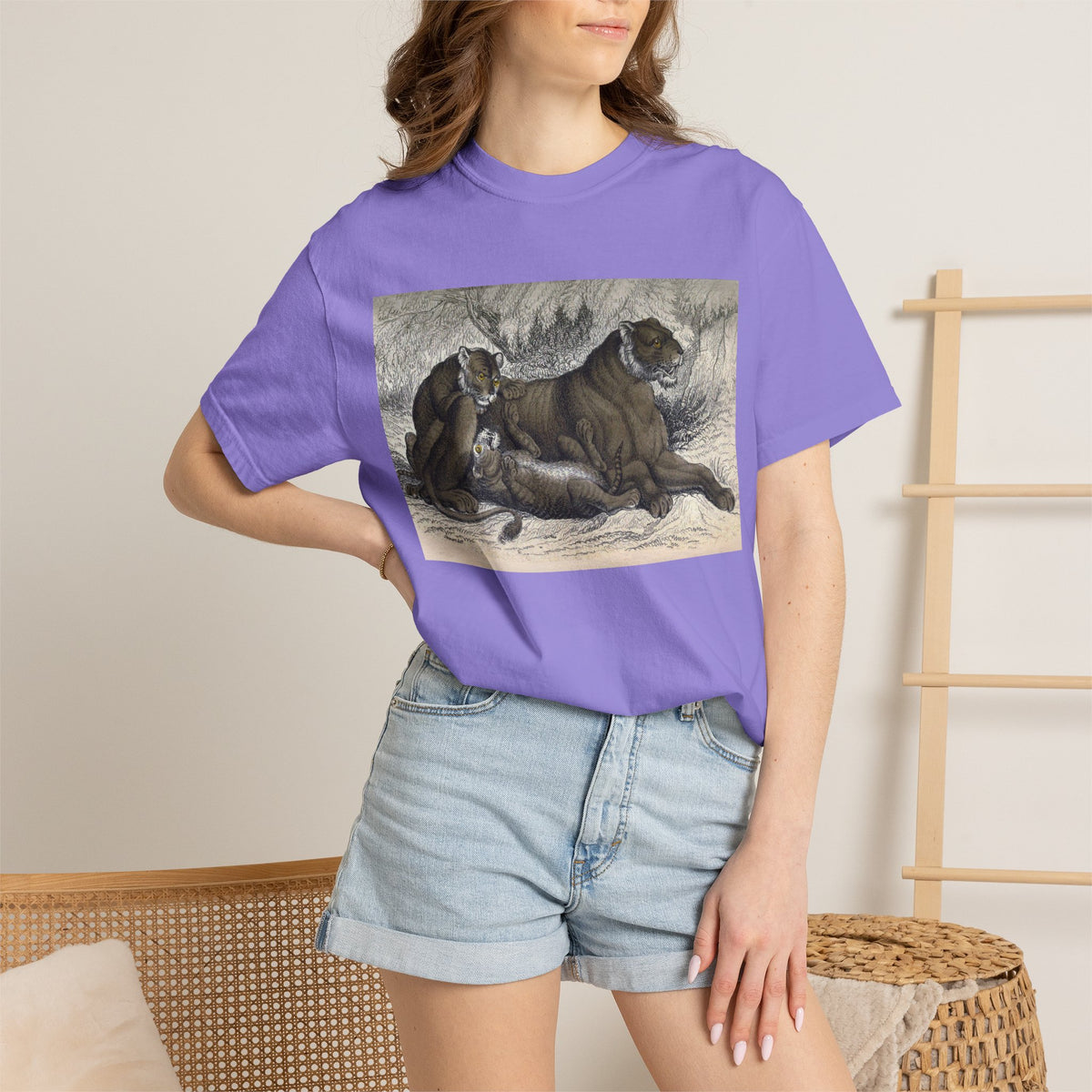 Art T-Shirt — Vintage Canine Illustration Graphic Tee