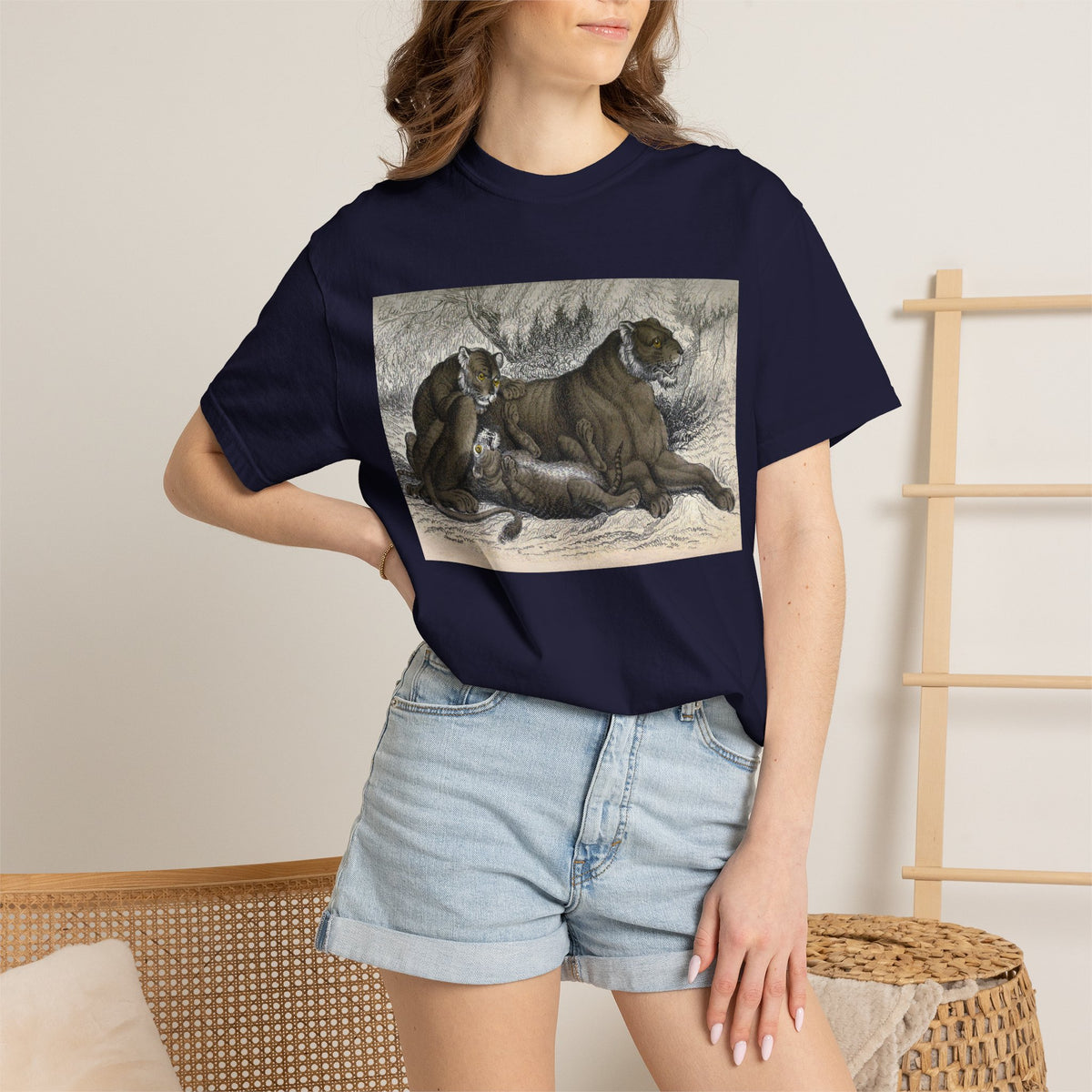 Art T-Shirt — Vintage Canine Illustration Graphic Tee