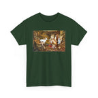 Chicken Coop Vintage Art T-Shirt — Rustic Farmyard Rooster & Hen Graphic Tee