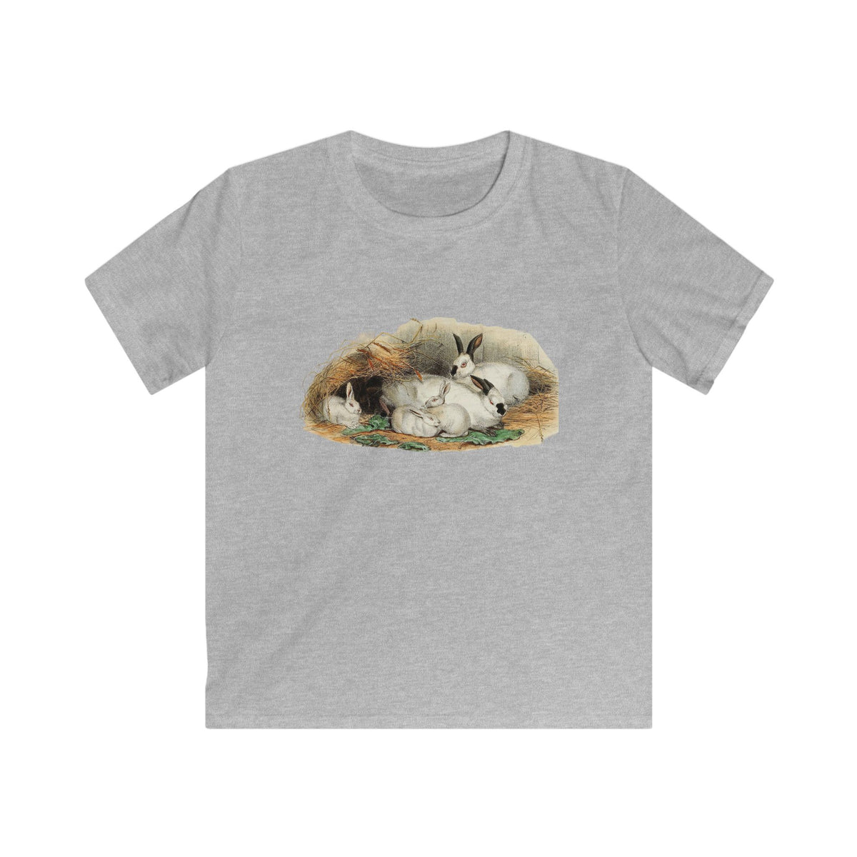 Kids Tee — Adorable Sleeping Bunny Family Illustration