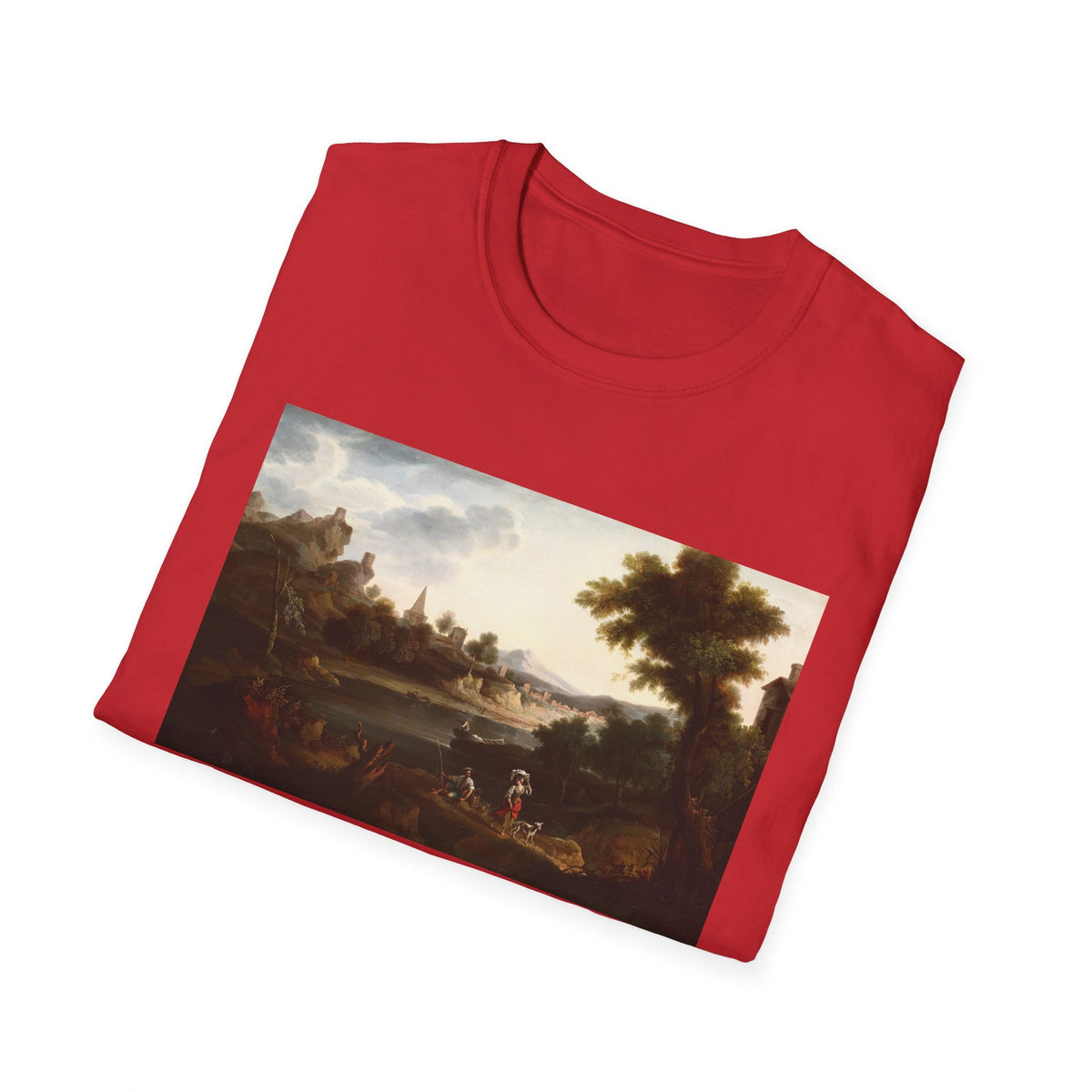 Landscape Art T-Shirt — Vintage Pastoral Painting Tee