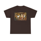Chicken Coop Vintage Art T-Shirt — Rustic Farmyard Rooster & Hen Graphic Tee