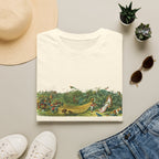 Vintage Botanical Landscape T-Shirt — Retro Garden Illustration Tee