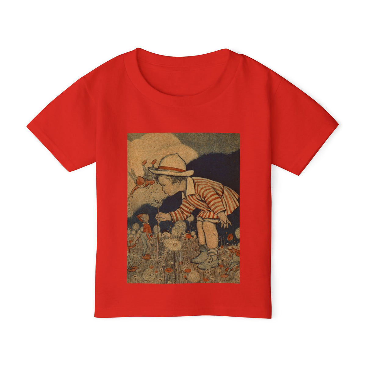 Vintage Flower-Kissing Toddler T-Shirt