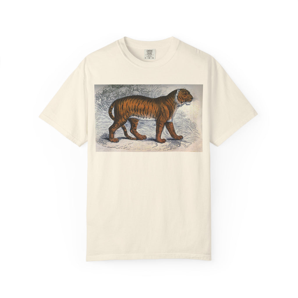 Vintage Tiger Dog Illustration T-Shirt — Retro Animal Art Tee
