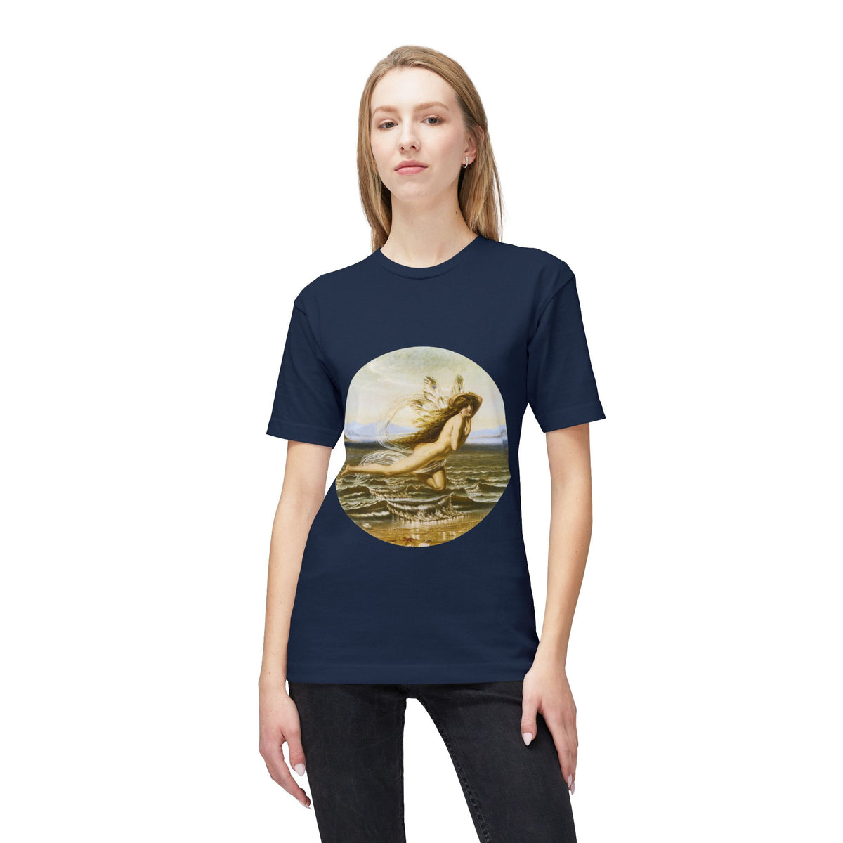 Vintage Mythic Goddess T-Shirt — Retro Venus Coastal Art Tee