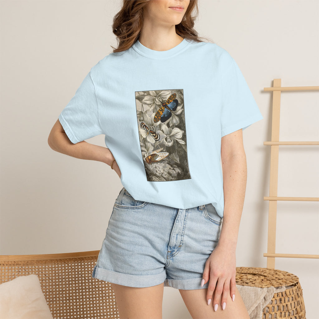 Birds and Blooms Tee — Vintage Floral Bird Illustration T-Shirt