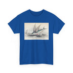 Vintage Flying Fish Tee – Nautical Art Graphic T-Shirt