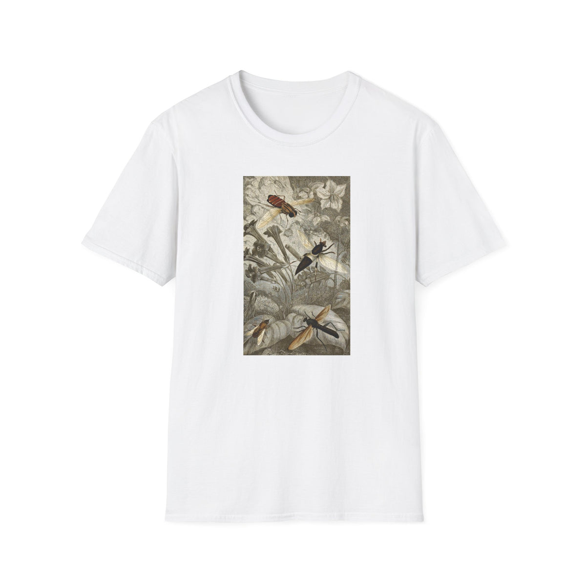 Botanical Bird Tee — Vintage Floral Nature Shirt