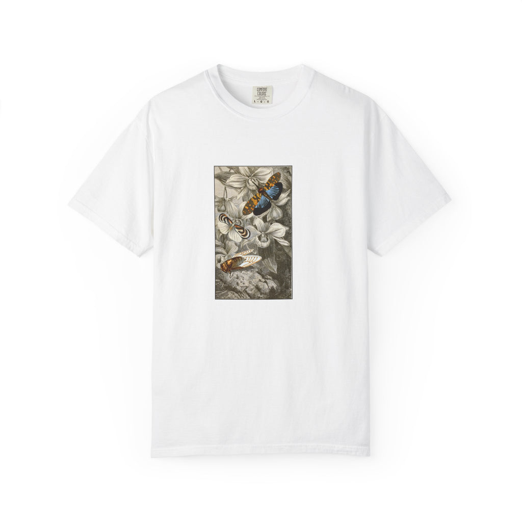 Birds and Blooms Tee — Vintage Floral Bird Illustration T-Shirt
