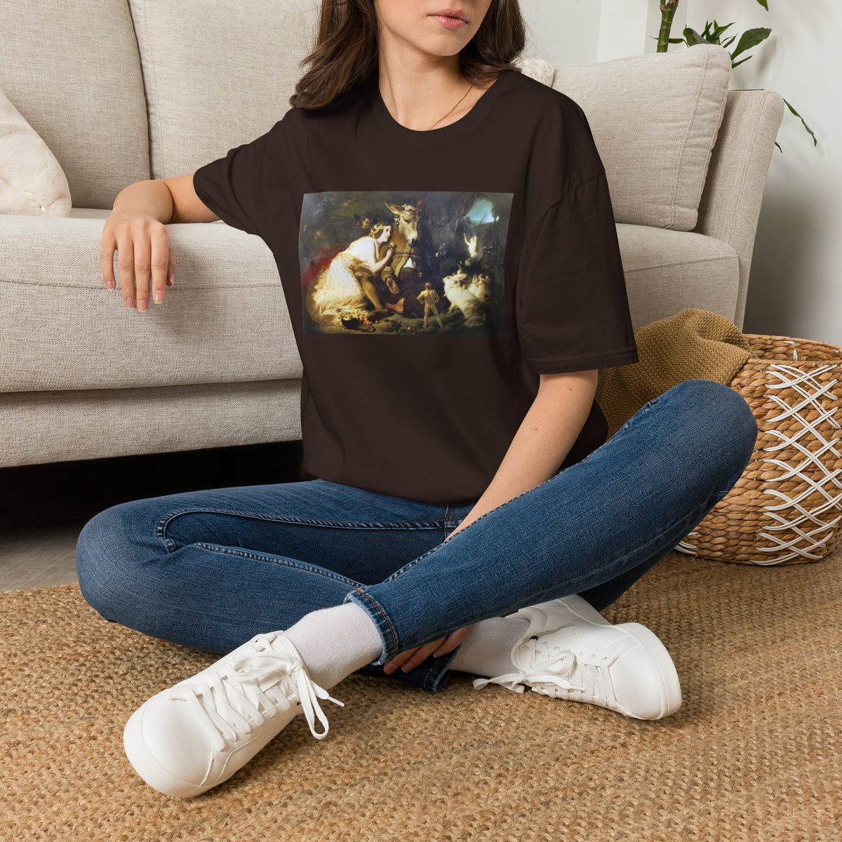Classical Pastoral Art T-Shirt — Vintage Romantic Painting Print