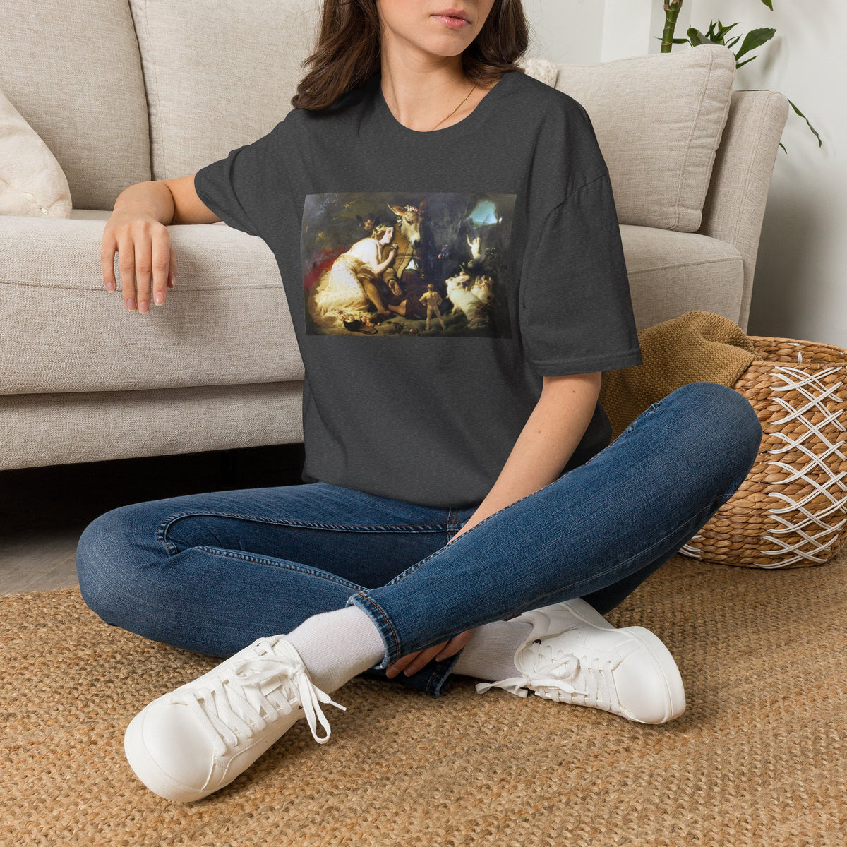 Classical Pastoral Art T-Shirt — Vintage Romantic Painting Print