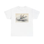 Vintage Flying Fish Tee – Nautical Art Graphic T-Shirt