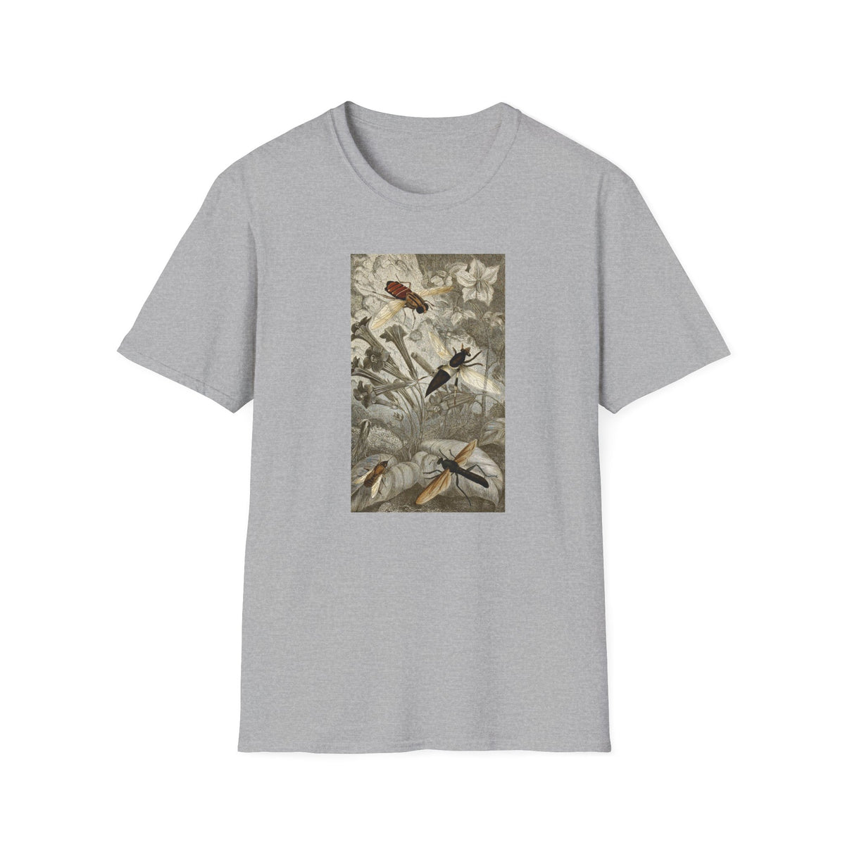 Botanical Bird Tee — Vintage Floral Nature Shirt