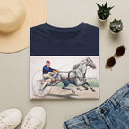 Horse Harness Racing T‑Shirt — Vintage Sulky Driver Illustration