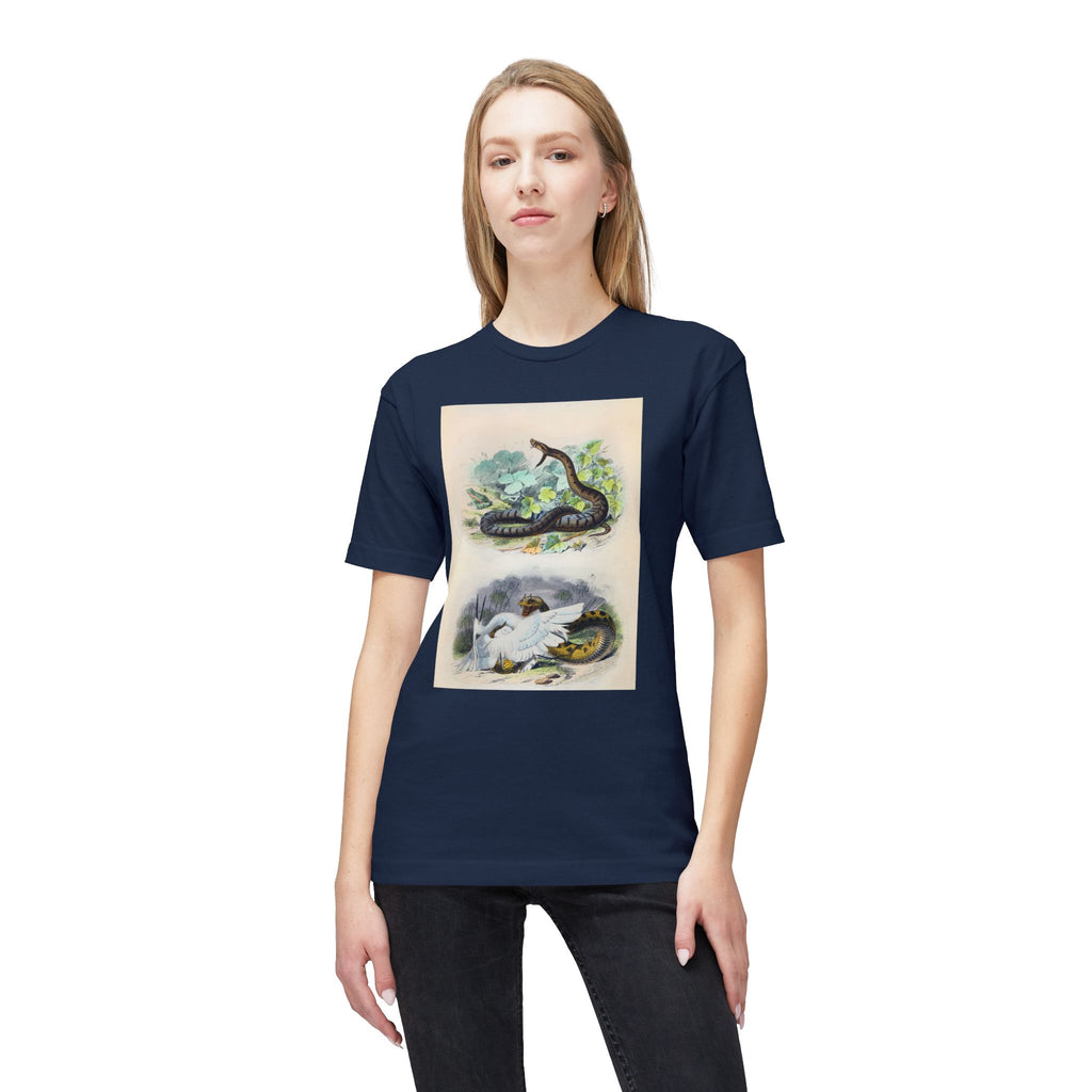 Vintage Snake and Dove Illustration T-Shirt