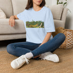 Vintage Botanical Landscape T-Shirt — Retro Garden Illustration Tee