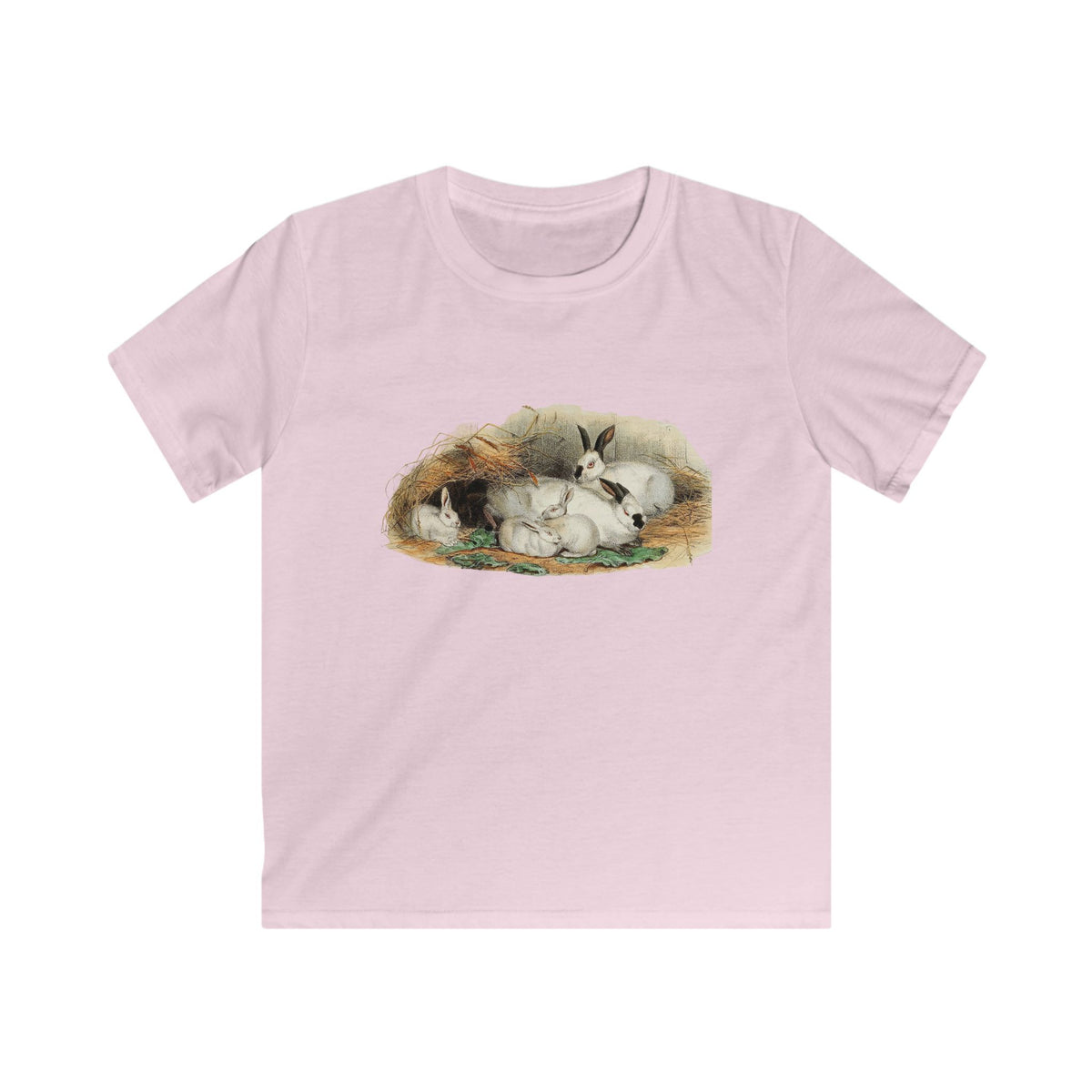 Kids Tee — Adorable Sleeping Bunny Family Illustration