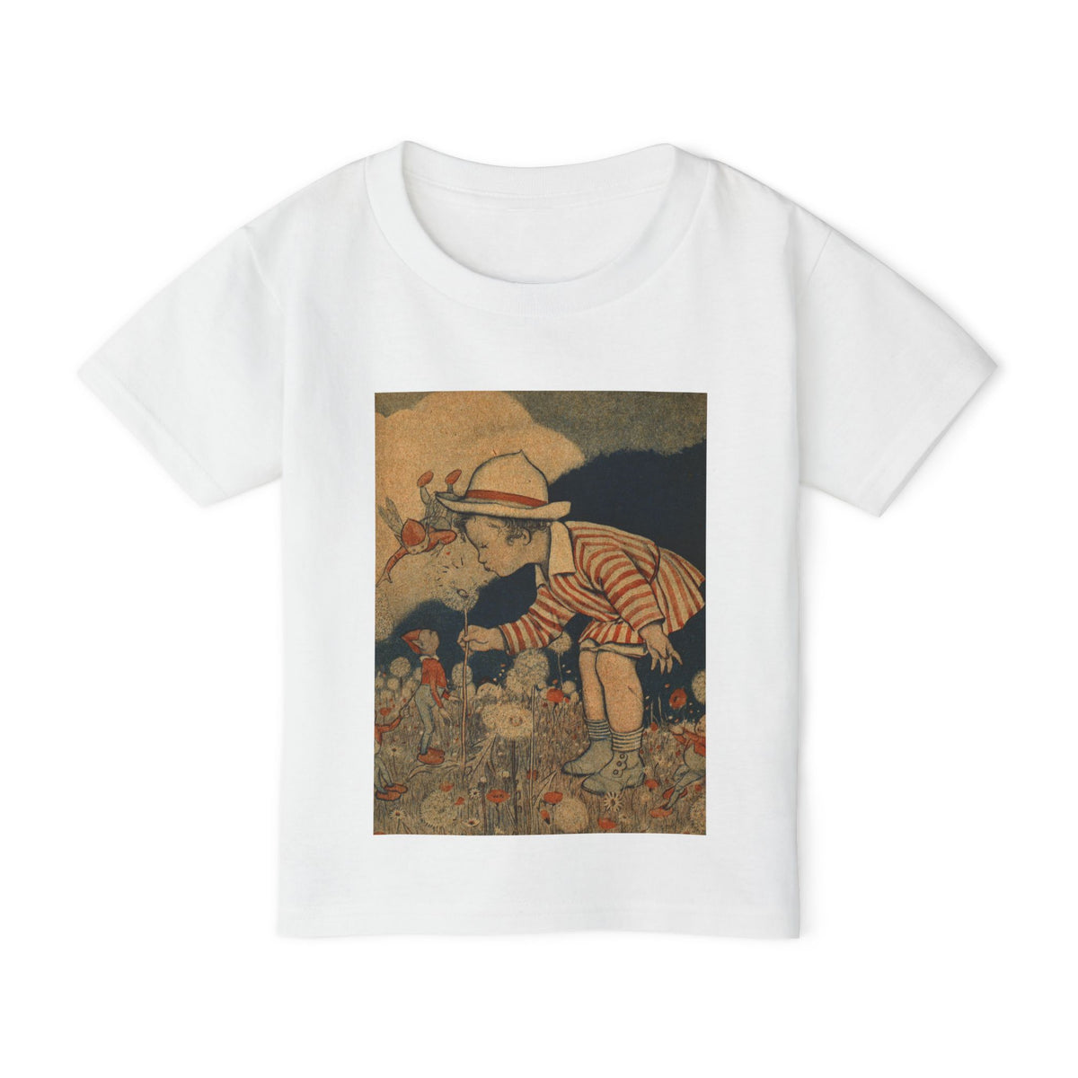 Vintage Flower-Kissing Toddler T-Shirt