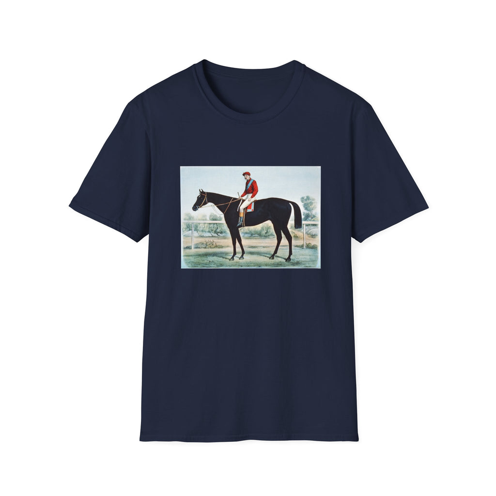 Horse Racing Jockey T-Shirt — Vintage Equestrian Print Tee