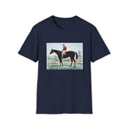 Horse Racing Jockey T-Shirt — Vintage Equestrian Print Tee