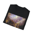 Landscape Art T-Shirt — Romantic Sunset Valley Print